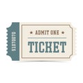 Isolated white and green vector ticket