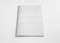 Isolated white magazine cover mockup on white 3d rendering