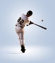 Isolated on white professional baseball player Royalty Free Stock Photo