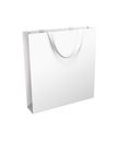 Isolated white shopping bag with white handle Royalty Free Stock Photo