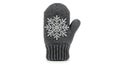 Gray Knitted Mitten with Snowflake Royalty Free Stock Photo