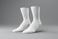 isolated white socks. Generative Ai