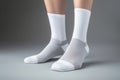 isolated white socks. Generative Ai