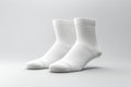 isolated white socks. Generative Ai