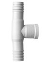 Isolated White T Pvc Pipe Fitting