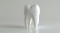 The Isolated White Tooth.AI generated image Royalty Free Stock Photo