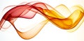 Isolated on white or transparent, this stock features a smooth wave with an abstract gradient transitioning from yellow to red Royalty Free Stock Photo