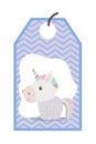 Isolated white unicorn cartoon vector design