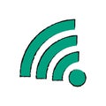 Isolated wifi symbol