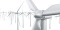 Isolated wind turbines Royalty Free Stock Photo