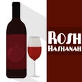 Isolated wine rosh hashana