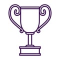 Isolated winner trophy icon First place