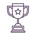 Isolated winner trophy icon First place