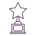 Isolated winner trophy icon First place