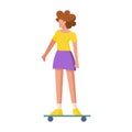 Isolated woman skate vector illustration