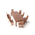 Isolated wood TABLE Royalty Free Stock Photo