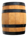 isolated wooden barrel