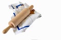 Isolated wooden rolling pin