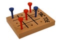 Isolated wooden tic-tac-toe game