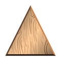 Isolated wooden triangle