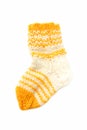 Isolated wool baby sock