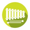 Isolated xylophone icon Flat design Musical instrument Vector