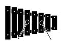 Isolated xylophone icon. Musical instrument