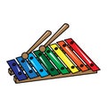 Isolated xylophone toy