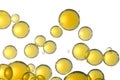 Isolated yellow bubbles