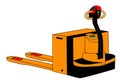 Isolated yellow electric palletjack illustration Royalty Free Stock Photo