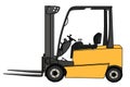 Isolated Yellow forklift illustration Royalty Free Stock Photo