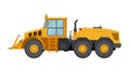 Isolated Yellow Front End Loader, vector design Generative AI Royalty Free Stock Photo