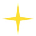 Isolated yellow gold star icon, ranking mark