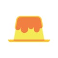 Isolated yellow jelly candy sheer flat icon Vector