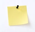 Isolated yellow note