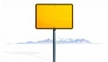 Isolated Yellow Road Sign With Black Frame And Empty Space Royalty Free Stock Photo