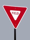 Isolated Yield Sign Royalty Free Stock Photo