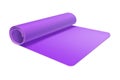 Isolated yoga mat for gym. Vector pilates clipart.