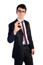 Isolated young business man Royalty Free Stock Photo
