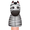 Isolated zebra puppet