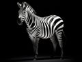 Isolated zebra silhouette black stripes