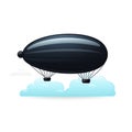 Isolated Zeppelin on White Background AI Generated