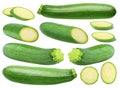 Isolated zucchini collection Royalty Free Stock Photo