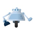 Isolatedc olored cute robot toy icon Vector Royalty Free Stock Photo