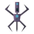 Isolatedc olored cute robot toy icon Vector Royalty Free Stock Photo