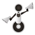 Isolatedc olored cute robot toy icon Vector Royalty Free Stock Photo
