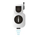 Isolatedc olored cute robot toy icon Vector Royalty Free Stock Photo