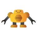 Isolatedc olored cute robot toy icon Vector Royalty Free Stock Photo