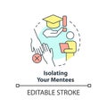 Isolating mentees concept icon Royalty Free Stock Photo