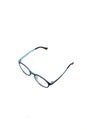 isolation glasses on white background. black and blue combination round eyeglass frames. round eye glasses frame in the photo from Royalty Free Stock Photo